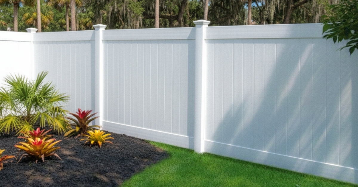 White vinyl fence materials