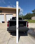 White vinyl fence post